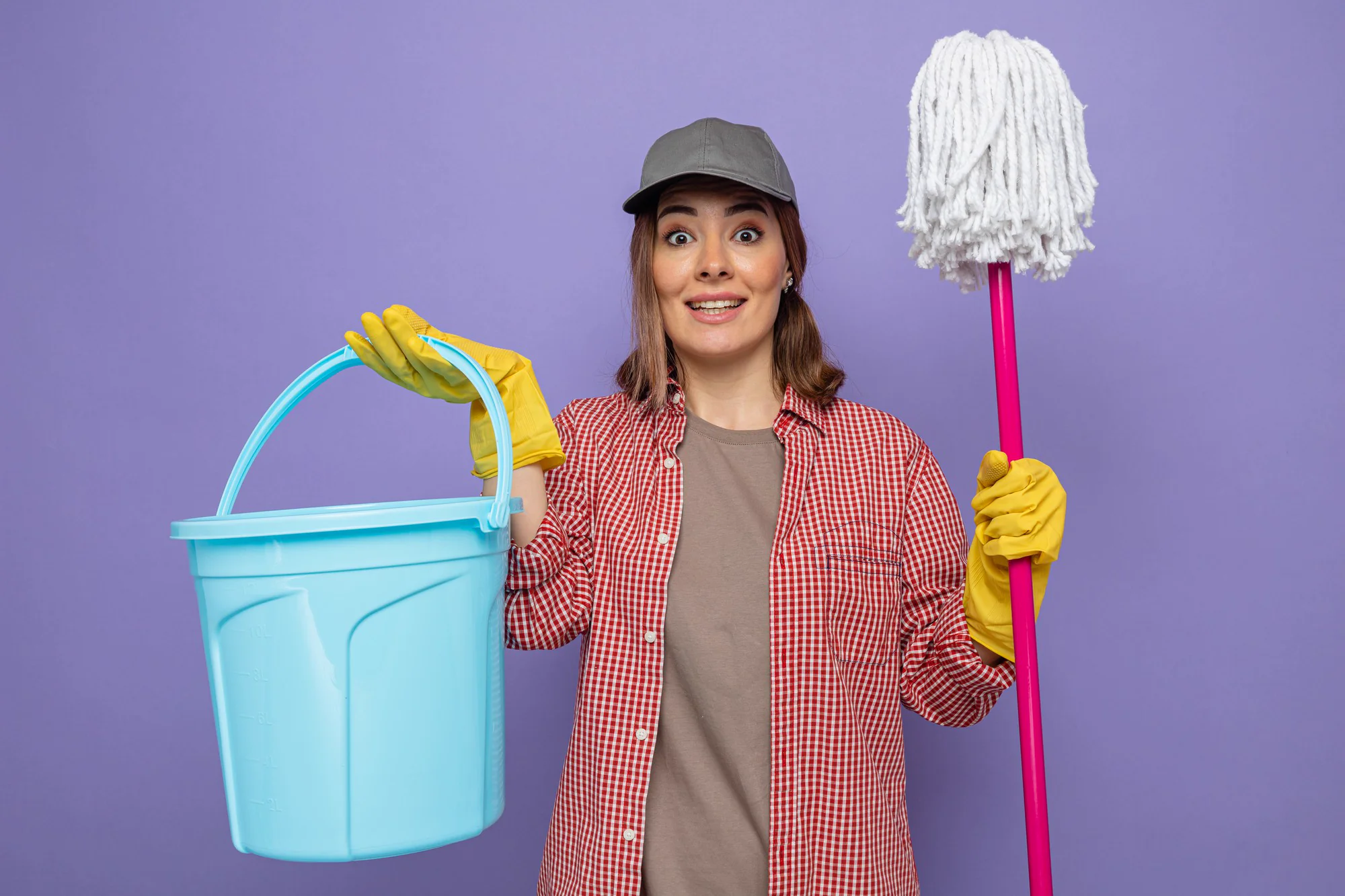 Professional cleaner ready to deliver sparkling results